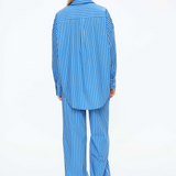 Mara Long Sleeve Shirt - Stripes - Ink Blue/Sky/Navy/Natural