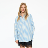 Mara Long Sleeve Shirt - Sky/Navy/White