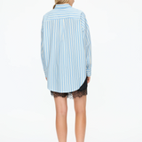 Mara Long Sleeve Shirt - Sky/Navy/White