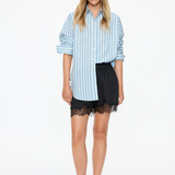 Mara Long Sleeve Shirt - Sky/Navy/White