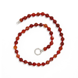 Eve Necklace - Red Carnelian/Silver