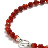 Eve Necklace - Red Carnelian/Silver