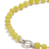 Eve Necklace - Lemon Agate/Silver
