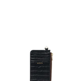Winona Card Holder - Black Croc