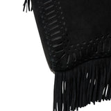 Coco Mini Bag - Black Suede + Fringe