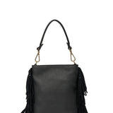Coco Mini Bag - Black Suede + Fringe