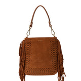 Coco Mini Bag - Tan Suede + Fringe