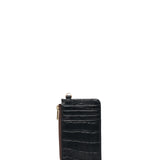 Winona Card Holder - Black Croc