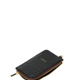 Winona Card Holder - Black Croc