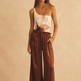 Gathered Wide Leg Pant - Roma Di Sera