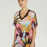 V Neck Mesh Tee - Wonderland