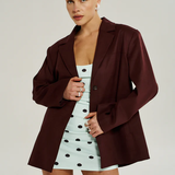 Vegan Suede Jacket - Syrah