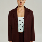 Vegan Suede Jacket - Syrah