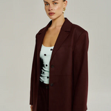 Vegan Suede Jacket - Syrah