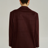 Vegan Suede Jacket - Syrah