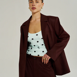 Vegan Suede Jacket - Syrah