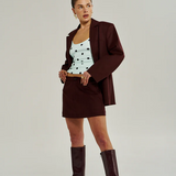 Vegan Suede Jacket - Syrah