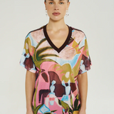 V Neck Mesh Tee - Wonderland