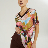 V Neck Mesh Tee - Wonderland