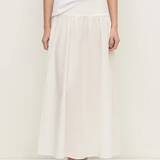 Sarah Cotton Maxi Skirt - White