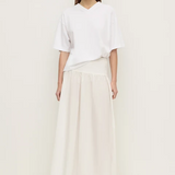 Sarah Cotton Maxi Skirt - White