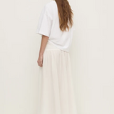 Sarah Cotton Maxi Skirt - White