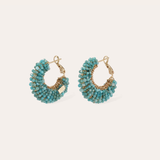 Izzia Earring - Small - Blue Apatite