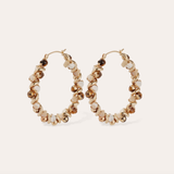Eurydice Hoop Earrings - Tiger Eye