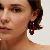 Ecume Earrings  - Acetate - Red