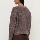 Shiloh Speckle Wool Knit - Aubergine
