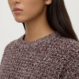 Shiloh Speckle Wool Knit - Aubergine