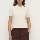 Sloane Cotton Cashmere Polo - Cream