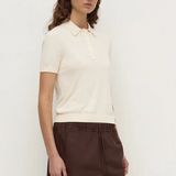 Sloane Cotton Cashmere Polo - Cream