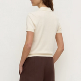 Sloane Cotton Cashmere Polo - Cream