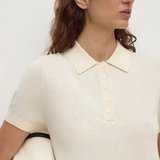 Sloane Cotton Cashmere Polo - Cream