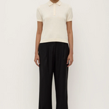 Sloane Cotton Cashmere Polo - Cream