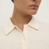 Sloane Cotton Cashmere Polo - Cream