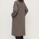Solana Wool Coat - Brown Black Check