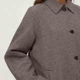 Solana Wool Coat - Brown Black Check