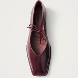 Sway Leather Ballet Flats - Burgundy