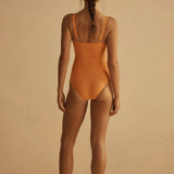 Square Neck One Piece - Tangelo