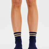Curio Crew Sock - Navy