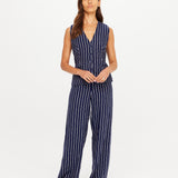 Belize Jackie V Neck Waistcoat - Stripe