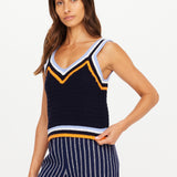 Lucien Crochet Tank - Navy