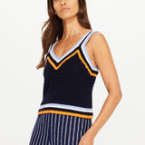 Lucien Crochet Tank - Navy