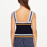 Lucien Crochet Tank - Navy