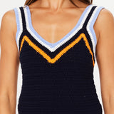 Lucien Crochet Tank - Navy