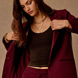 Mendoza Boyfriend Blazer - Bordeaux