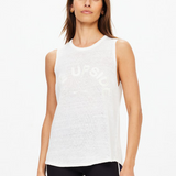Knitted Logo Tara Tank - Natural