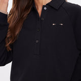 Collared Elle Polo - Black